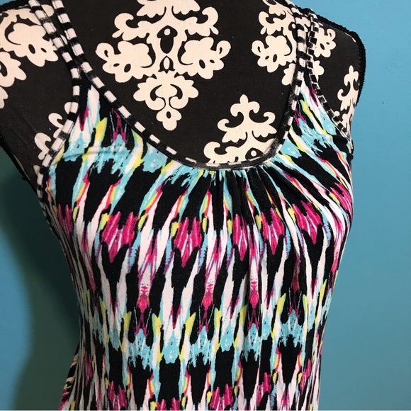 Tart Tie Dye Multi-Color Casual Colorful EUC Strappy Back Dress Size Small S Fun - Picture 3 of 13